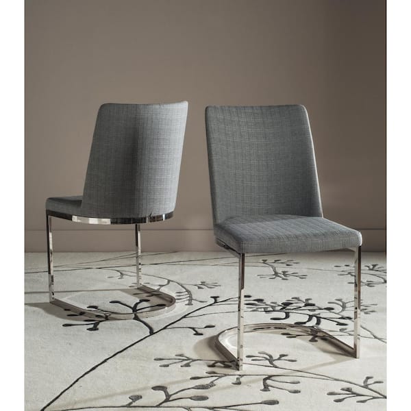 Parkston 18 in. Gray Side Chair (Set of 2)