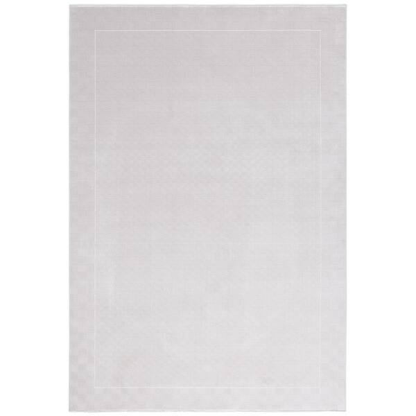 Signature 8 x 10 Gray/Ivory Border Area Rug