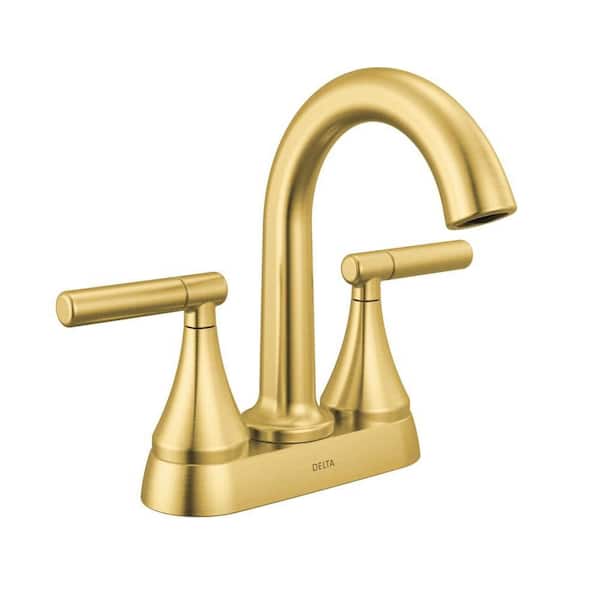 VARIAL ディッシュ Gold 2個セット Delta Trinsic Gold 4 in. Centerset Double Handle Bathroom Faucet