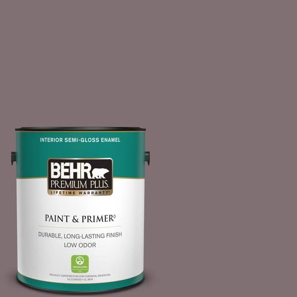 BEHR PREMIUM PLUS 1 gal. #N110-5 Royal Raisin Semi-Gloss Enamel Low Odor Interior Paint & Primer