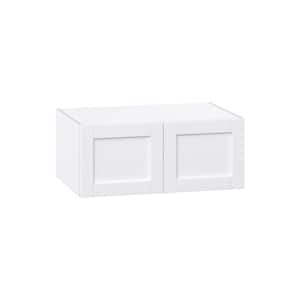 Mancos Bright White Shaker Assembled Deep Wall Kitchen Bridge Cabinet (36 in. W X 15 in. H X 24 in. D)