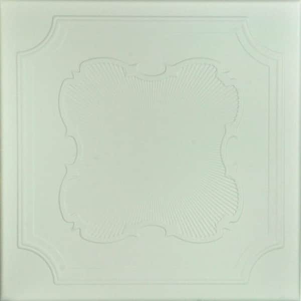 A La Maison Ceilings Coronado Hancock Green 1.6 ft. x 1.6 ft. Decorative Foam Glue Up Ceiling Tile (21.6 sq. ft./case)