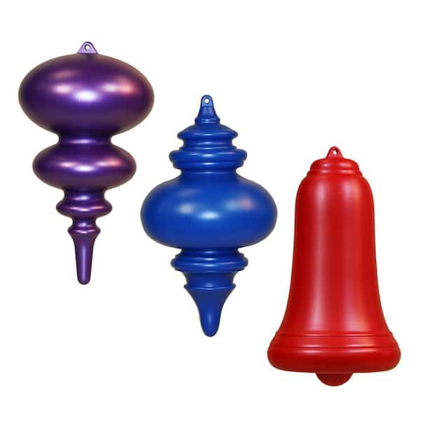 General Foam 18 in. Oversized Finial Ornaments (Set of 3)