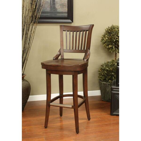 American Heritage Liberty 30 in. Suede Bar Stool