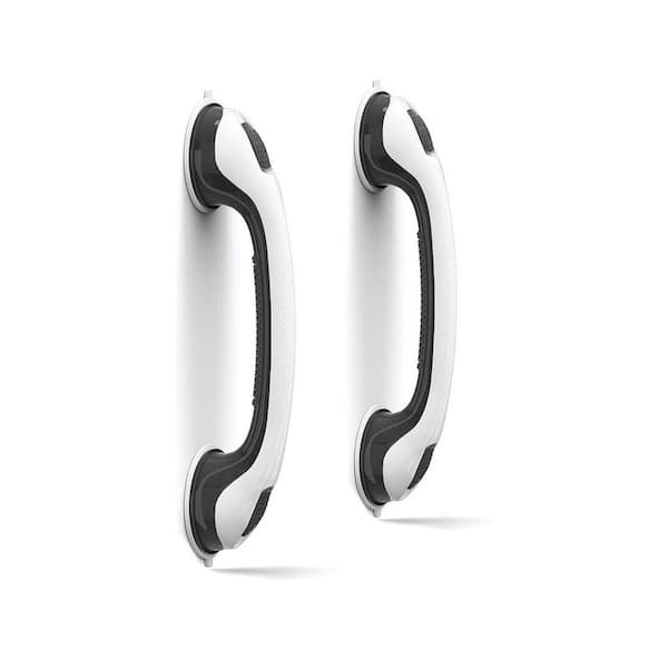 16.9 in. L ADA Compliant Grab Bars Heavy-Duty Safety Handles for Elderly in Shower Bath and Toilet in Matte Black 2 Pack