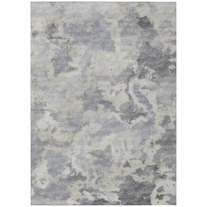 Accord Black 5 ft. x 7 ft. 6 in. Abstract Indoor/Outdoor Washable Area Rug