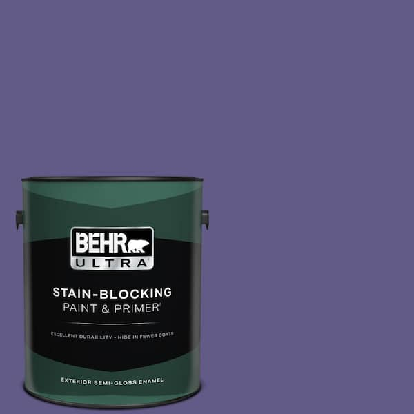 BEHR ULTRA 1 gal. #S-G-640 Purple Balloon Semi-Gloss Enamel Exterior Paint & Primer