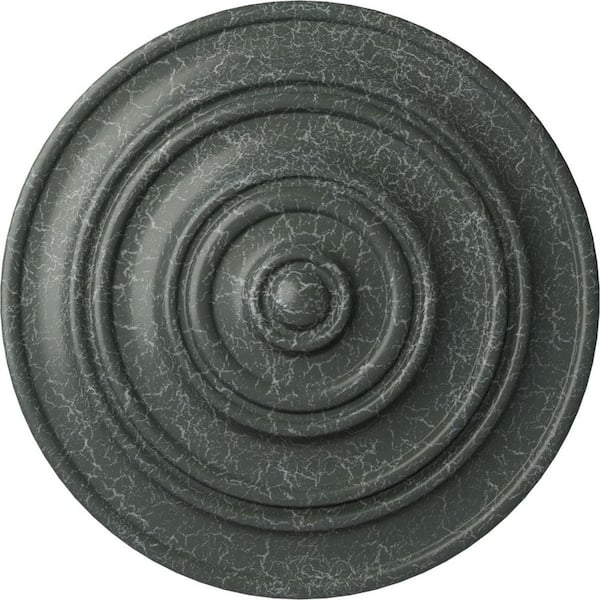 Ekena Millwork 1/2" x 13-1/4" x 13-1/4" Polyurethane Classic Ceiling Medallion, Athenian Green Crackle