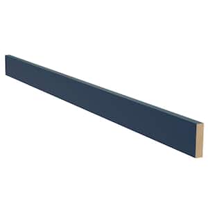 Newport Blue Painted Plywood Shaker Assembled Kitchen Cabinet Straight Valance Molding 3 in W x 0.75 in D x 48 in H