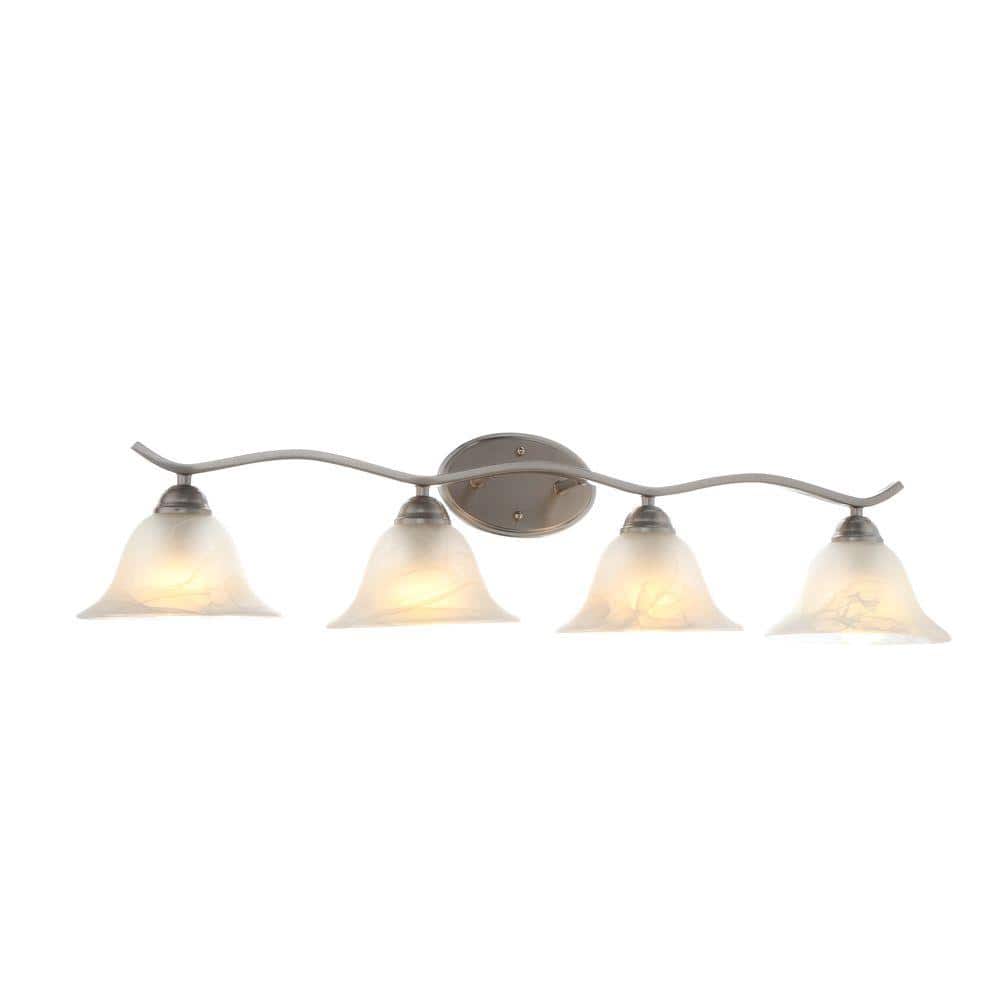 Hampton Bay Andenne 4-Light Brushed Nickel Bathroom Vanity