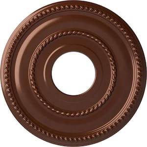 3/4 in. x 12-1/8 in. x 12-1/8 in. Polyurethane Valeriano Ceiling Medallion, Copper Penny
