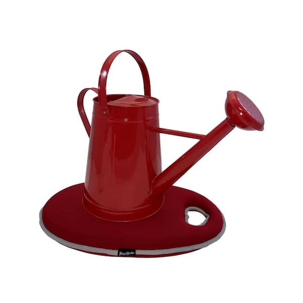 2.1 Gal. Red Traditional Watering Can with Red Memory Foam Kneeling Cushion