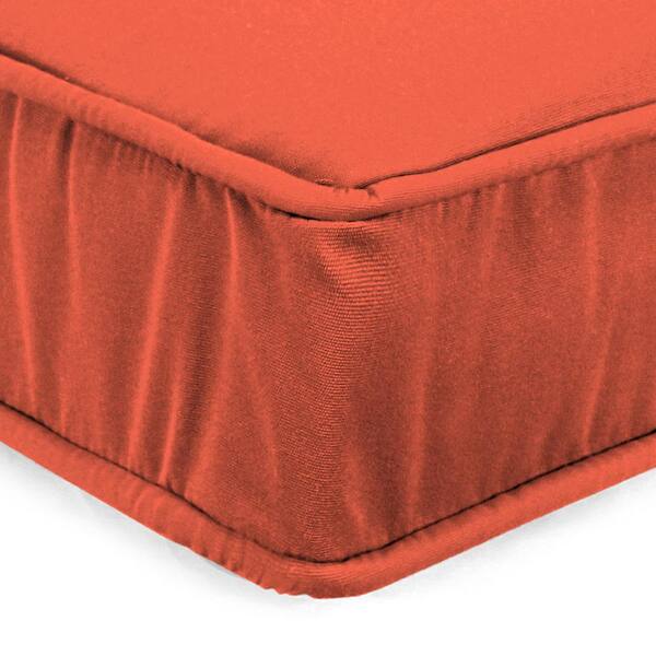 Costway 22''x44'' Back Chair Cushion Tufted Pillow Patio Seating Pad Orange