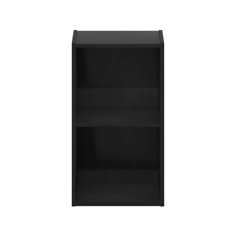 Black 2-Tier Composite Wood Cube Bookcase