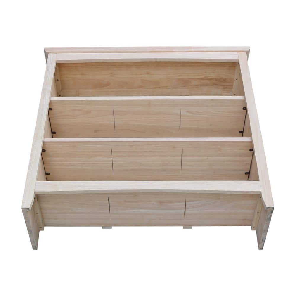 Adjustable Solid Wood Brown Shaker Bookcase, 45" Length