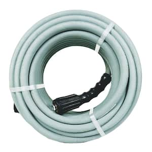 1/4 in. x 50 ft. 3000 PSI Rubber Pressure Washer Hose, Non-Marking with M22 Fittings