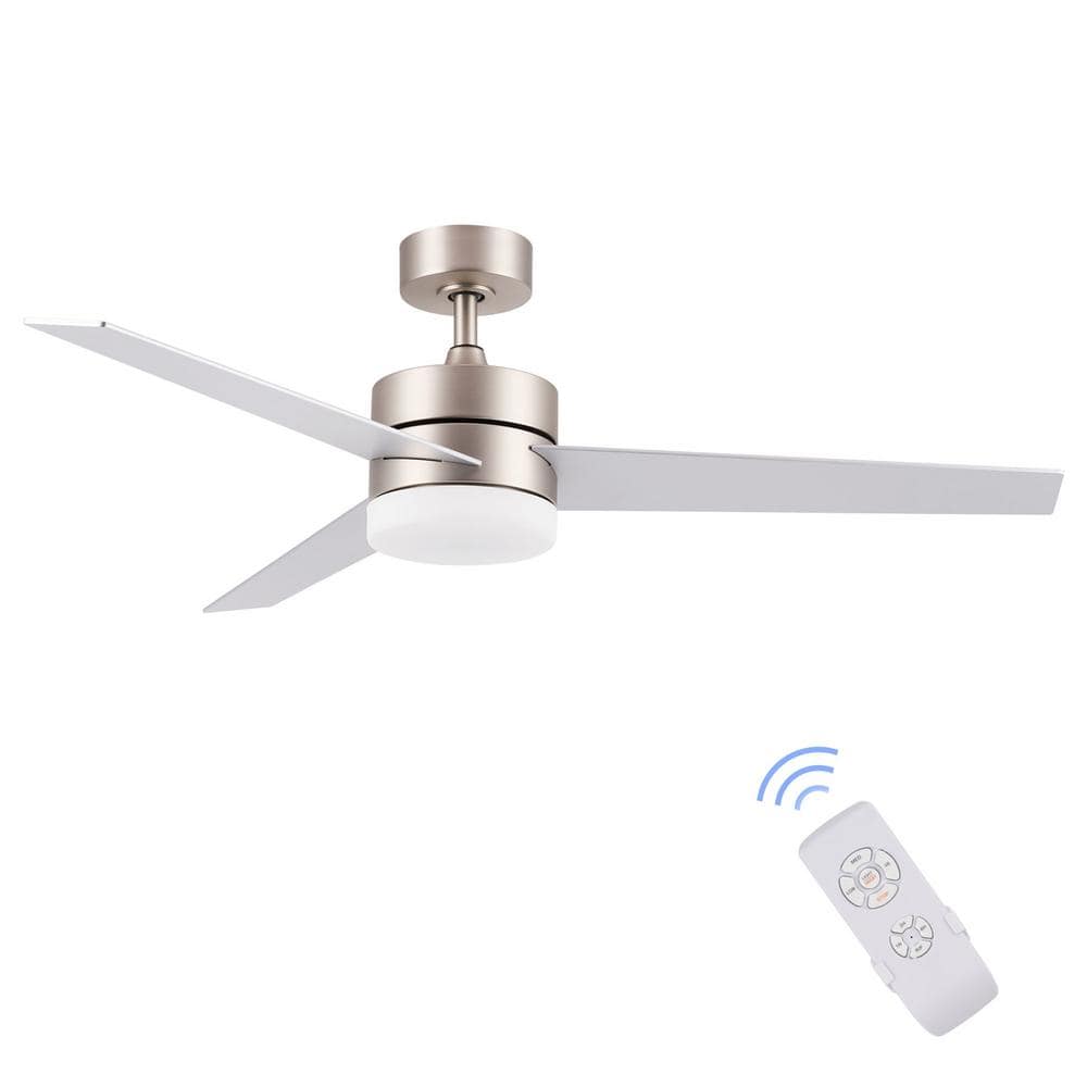 52 in. Modern LED Indoor Brushed Nickel Ceiling Fan with Remote Control and Timer price history on PriceWatchPro