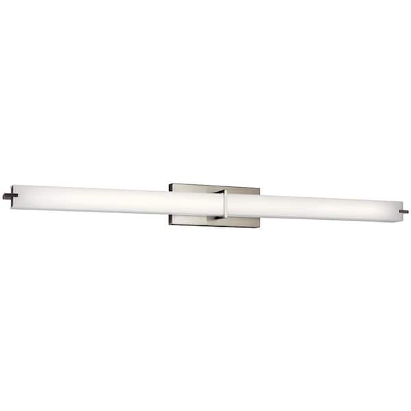 Independence 49.25 in. Brushed Nickel Integrated LED Transitional Linear Bathroom Vanity Light Bar