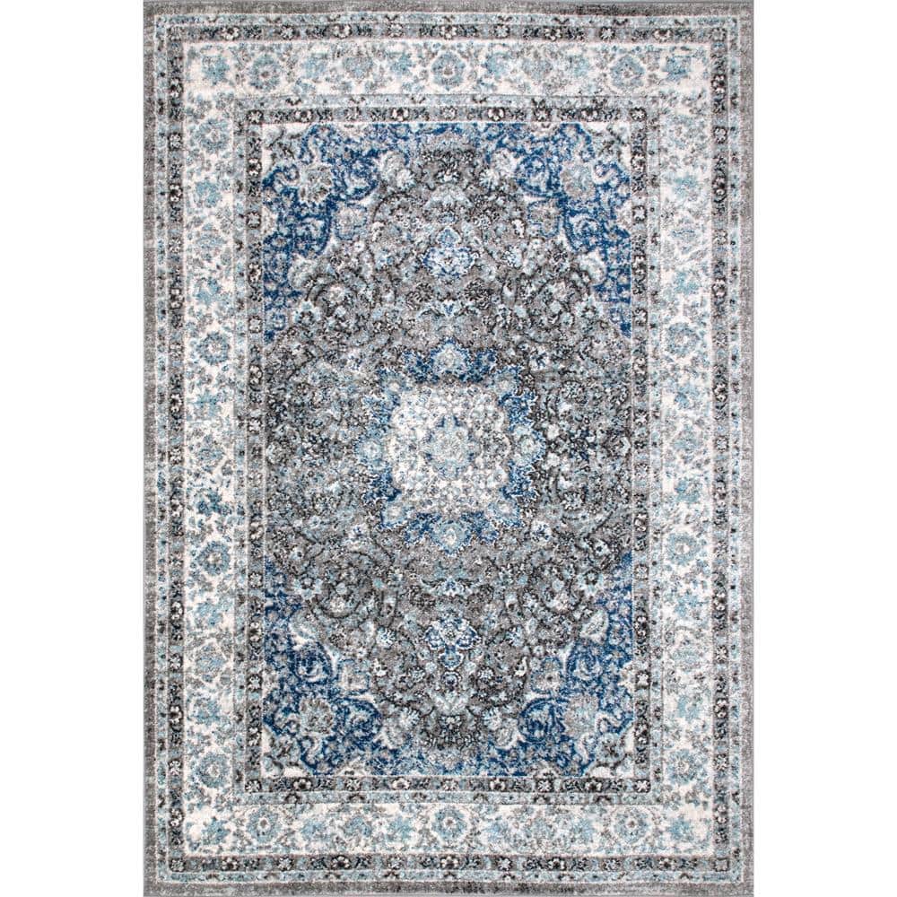 Verona Dark Gray Vintage Persian 8' Runner Rug