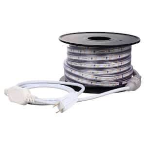60-Watt Equivalent 32.8 ft. Plug-In Outdoor Flex 3000K Bright White Color Temperature LED Deck Rail Flexible Strip Light
