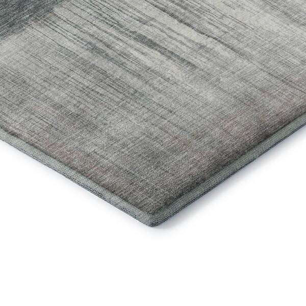 Mayfield Premium Machine Washable Abstract AMF2118 Teal 2 ft. x 7 ft. Runner Rug