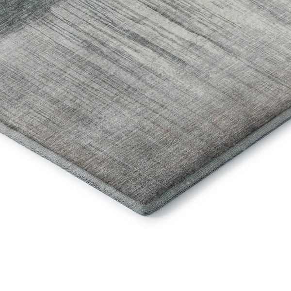 Mayfield Premium Machine Washable Abstract AMF2118 Teal 9 ft. x 12 ft. Area Rug