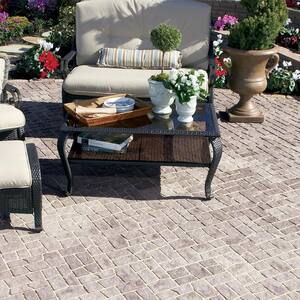 12 in. L x 6 in. W x 2 in. H Charcoal/Tan Cobble Concrete Paver (288-Piece/144 sq. ft./Pallet)