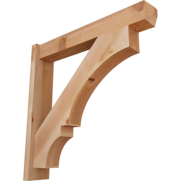 Ekena Millwork 6 in. x 30 in. x 30 in. Western Red Cedar Balboa Craftsman Smooth Outlooker