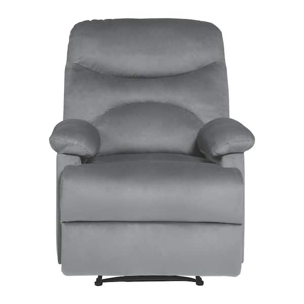 Unbranded 27.6 in. Width Big and Tall Gray Microfiber Eight Point Massage Power Recliner