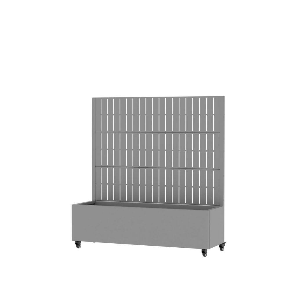 47 in. H x 47 in. W Metal Grey Rectangle Pots and Planter Raised Box with Trellis for Vine Climbing Plants price history on PriceWatchPro