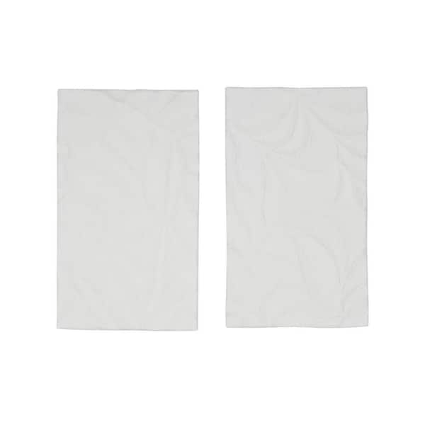 Litton Lane Metal White Embossed Leaf Wall Decor (Set of 2)
