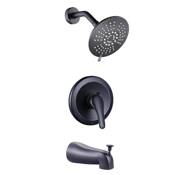 Single Handle 5-Spray Tub and Shower Faucet 1.8 GPM in Oil Rubbed Bronze Valve Included
