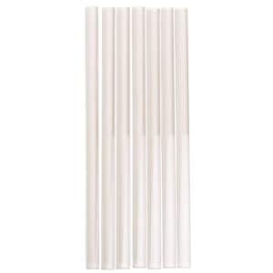Colorway 0.6 in. x 12 in. Light Gray Glass Glossy Pencil Liner Tile Trim (0.5 sq. ft./case) (10-pack)