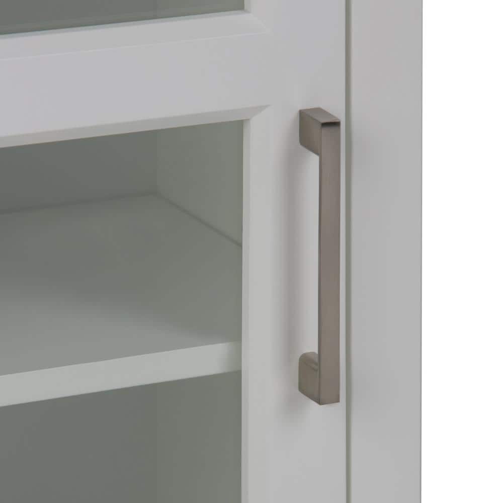 Pure White Rubberwood Single Door Wall Cabinet