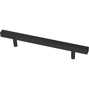 Simple Square Bar 5-1/16 in. (128 mm) Matte Black Cabinet Drawer Pull (30-Pack)