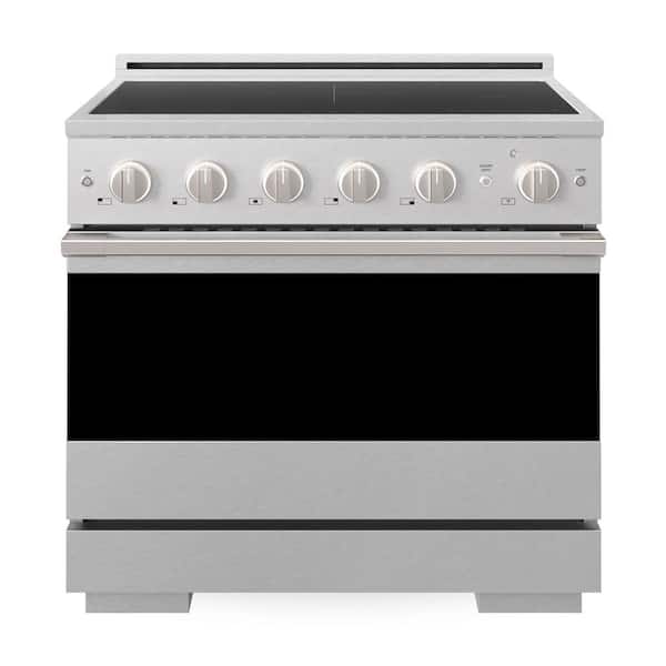 36 in. 5.2 cu. ft. Marino Freestanding Induction Range with 5 Burner Elements and Convection Oven in Satin Stainless