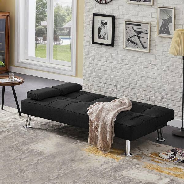 Foldable Sofa Bed With 2 Cup Holders