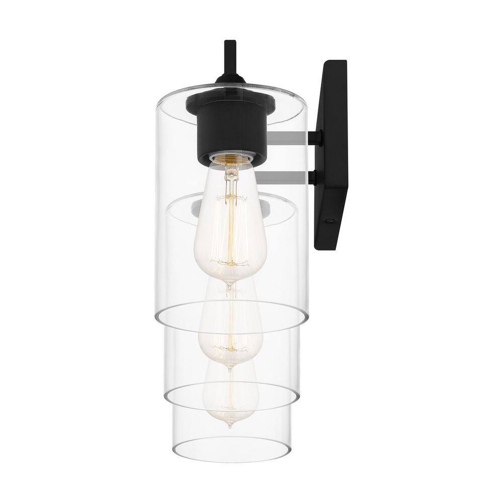 Prescott 24" Matte Black Cylinder Bath Light with Dimmable Feature