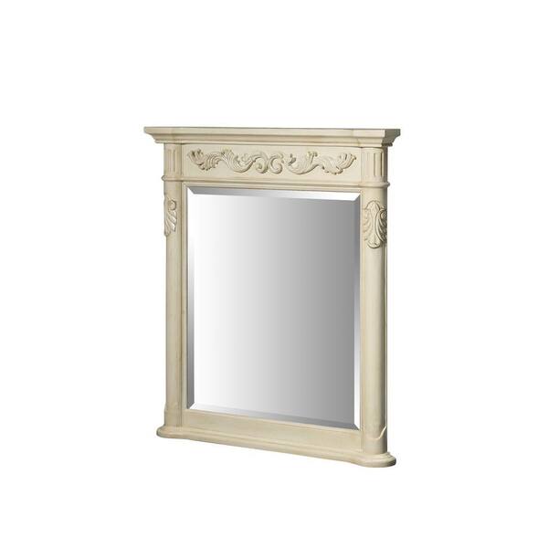 Hembry Creek Windsor 30 in. W x 34 in. L Wall Mirror in Antique Bisque