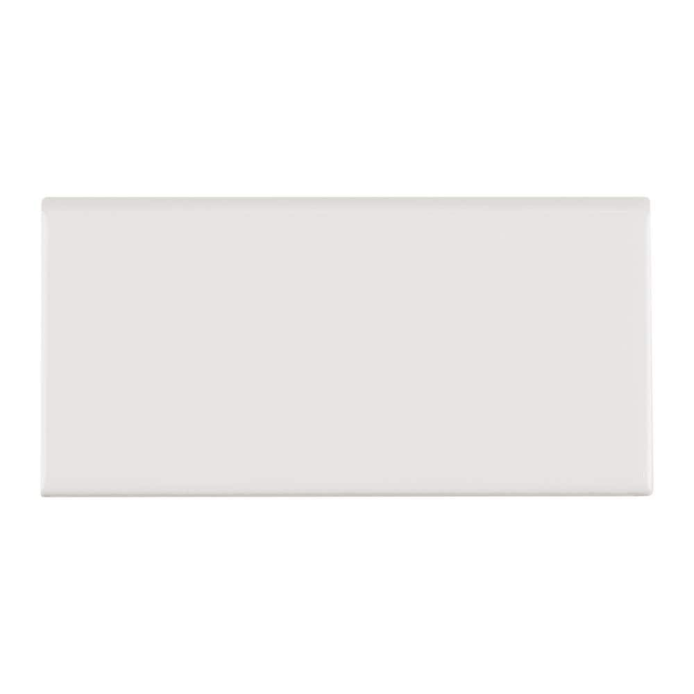 Daltile Rittenhouse Square Arctic White 3 In. X 6 In. Ceramic Bullnose ...