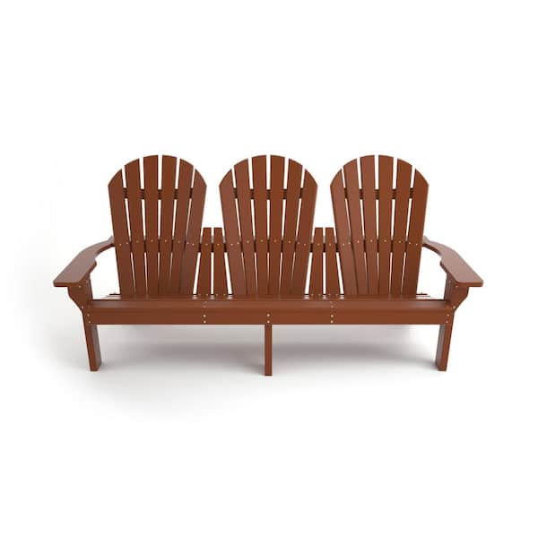 Frog Furnishings Grand Isle Adirondack 3-Seat Chair - Brown
