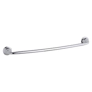 Forte Sculpted 3-Piece Hardware Bundle with Towel Bar, Towel Ring and Toilet Paper Holder in Polished Chrome