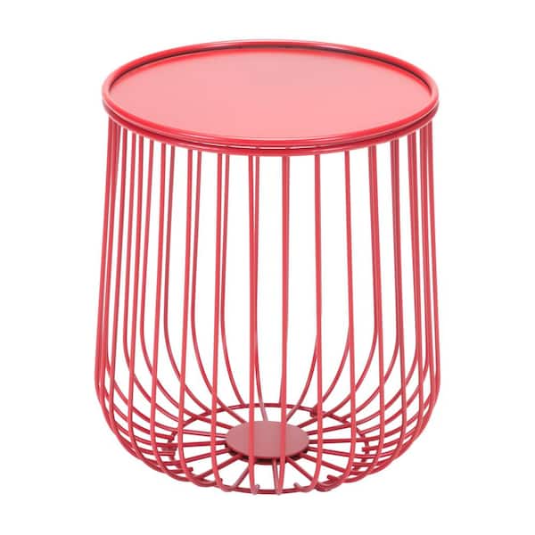 ZUO Gilbert Red Metal Outdoor Side Table