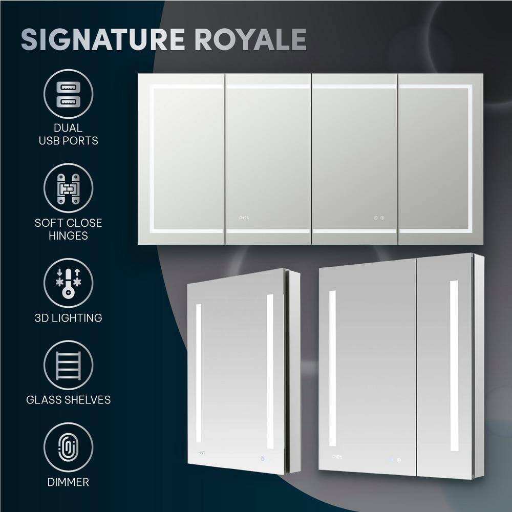 Signature Royale 48" x 30" LED Aluminum Medicine Cabinet