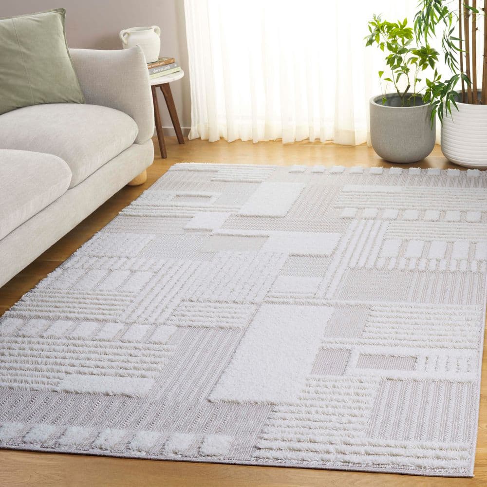 Trends 4 ft. x 6 ft. Beige/Ivory Geometric High-Low Area Rug price history on PriceWatchPro