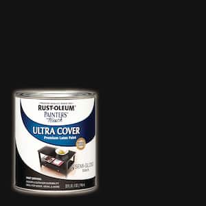 32 oz. Ultra Cover Semi-Gloss Black General Purpose Paint