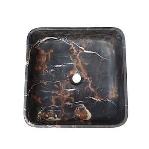 Maxton Honed King Gold Marble Square Vessel Sink
