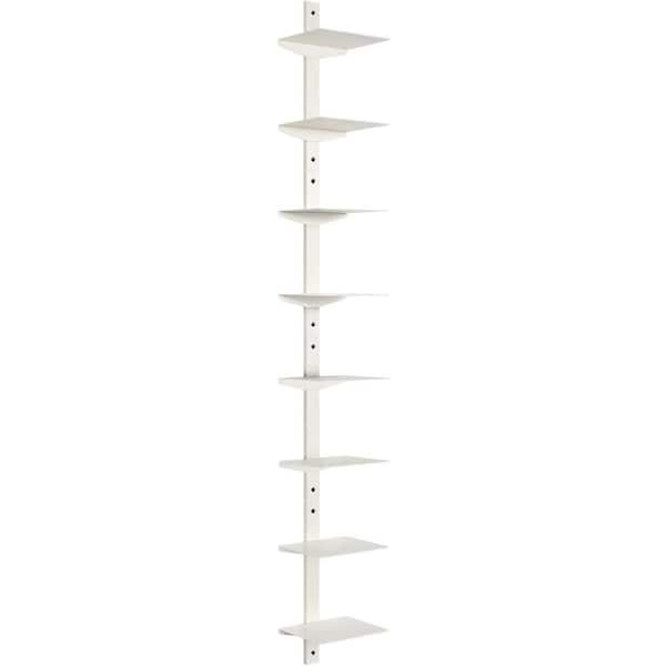 Cubilan 6.3 in. W x 5.2 in. D White Decorative Wall Shelf, Floating Bookshelf for Wall Mounted, 4-Pack
