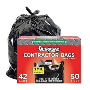 42-Gallon Heavy Duty Contractor Bag with Flaps (50-Count)