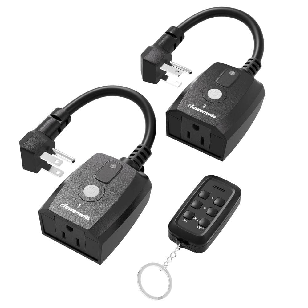 Outdoor Wireless Remote Control Outlet 125V 15A 1 Remote 2 Outlets 100FT Control Range Weatherproof, FCC Listed price history on PriceWatchPro